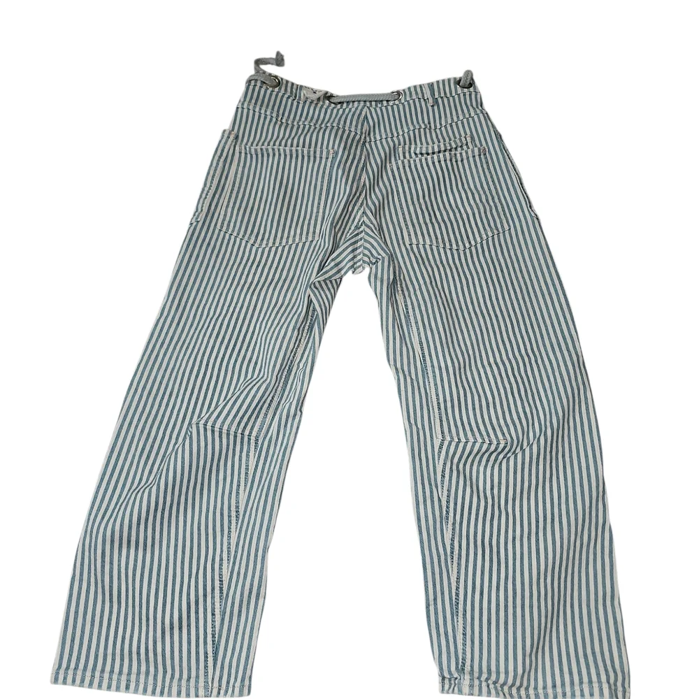 We The Free MOXIE RAILROAD SLUNG STRIPPED JEANS - Picture 3 of 4